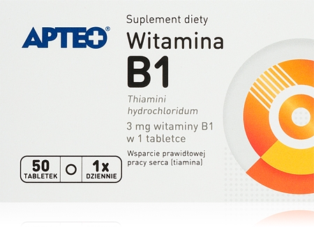 Apteo Witamina B1 tabletki na wsparcie czynności układu nerwowego