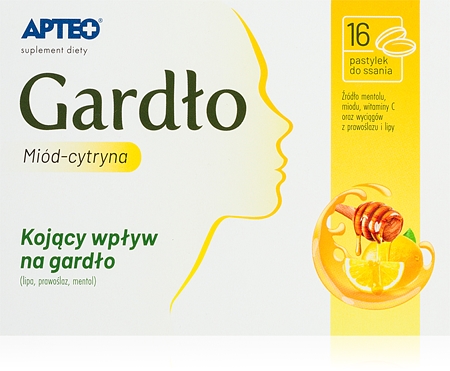 Apteo Gardło miód-cytryna tabletki dla zdrowia układu oddechowego