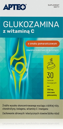 Apteo Glukozamina z witaminą C tabletki musujące do wspomagania prawidłowej kondycji stawów