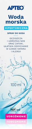 Apteo Woda morska hipertoniczna spray do nosa do higieny nosa