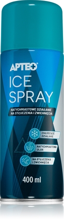 Apteo Ice Spray spray chłodzący do stosowania przy nadwyrężeniu, zwichnięciu lub stłuczeniu