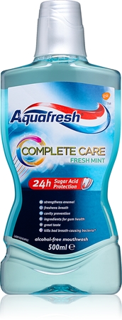Aquafresh Complete Care Fresh Mint ústna voda bez alkoholu