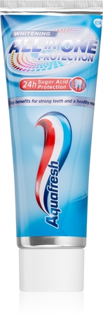 Aquafresh All In One Protection Whitening Blekande tandkräm för komplett tandvård