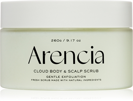 Arencia Fresh Cloud Geranium & Primrose gommage doux corps et cheveux