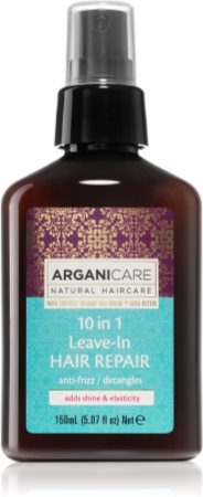 Arganicare Argan Oil & Shea Butter 10 in 1 Leave-In Hair Repair cuidado sem enxaguar para cabelo