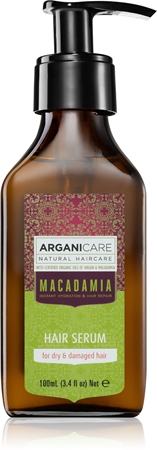 Arganicare Macadamia Hair Serum відновлююча сироватка для сухого або пошкодженого волосся