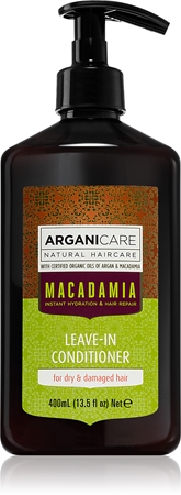 Arganicare Macadamia Leave-In Conditioner Conditioner ohne Ausspülen für trockenes und beschädigtes Haar
