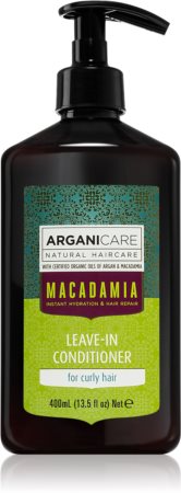 Arganicare Macadamia condicionador nutritivo sem enxaguar para cabelos cacheados