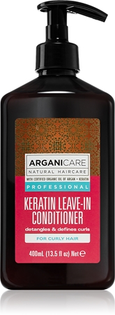 Arganicare Keratin Leave-In Conditioner après-shampoing sans rinçage pour cheveux bouclés