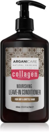 Arganicare Collagen Nourishing Leave-In Conditioner Conditioner ohne Ausspülen für brüchiges Haar