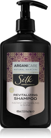 Arganicare Silk Protein Shampoo αναζωογονητικό σαμπουάν για αποκατάσταση της λάμψης των θαμπών μαλλιών