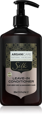 Arganicare Silk Protein Leave-In Conditioner Leave-in balsam För mycket torrt och skadat hår
