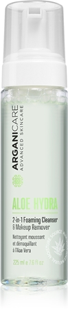 Arganicare Aloe Hydra 2-in-1 Foaming Cleanser čisticí a odličovací pěna pro normální až mastnou pleť