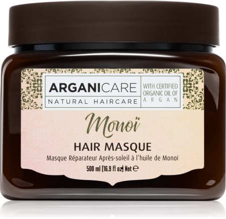 Arganicare Monoi Hair Masque відновлююча маска для волосся після засмаги