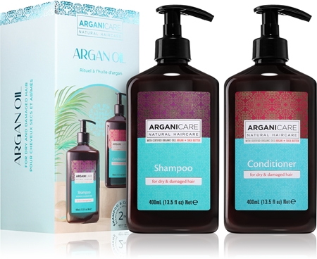 Arganicare Argan Oil Set dovanų rinkinys sausiems ir pažeistiems plaukams