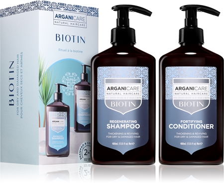 Arganicare Biotin Regenerating Set ensemble pour fortifier les cheveux