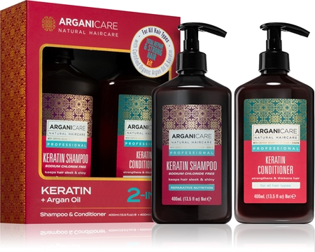 Arganicare Keratin Total Repair & Strong Hair Kit σετ δώρου (για τα μαλλιά)