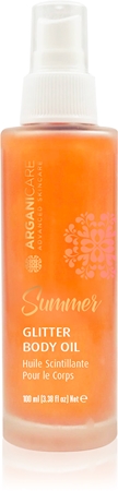 Arganicare Summer Glitter Body Oil glitzerndes Trockenöl Für Körper und Haar