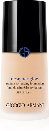 Armani Designer Glow Foundation senėjimą lėtinantis ir švytėjimo suteikiantis makiažo pagrindas SPF 15