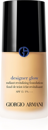 Armani Designer Glow Foundation senėjimą lėtinantis ir švytėjimo suteikiantis makiažo pagrindas SPF 15