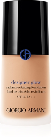 Armani Designer Glow Foundation senėjimą lėtinantis ir švytėjimo suteikiantis makiažo pagrindas SPF 15