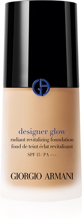 Armani Designer Glow Foundation senėjimą lėtinantis ir švytėjimo suteikiantis makiažo pagrindas SPF 15