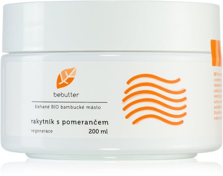 Aromatica Tradice z přírody Bebutter BIO shea butter sea buckthorn and orange Sheasmør til regenerering af huden