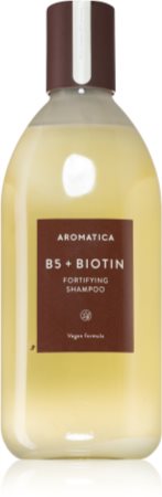Aromatica B5 + Biotin Feuchtigkeit spendendes und straffendes Shampoo für sanfte und beschädigtes Haare