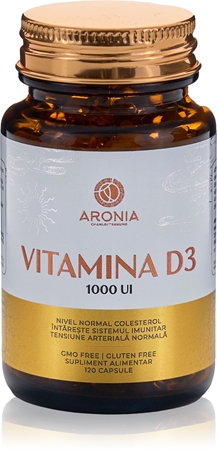 Aronia Charlotteburg Vitamina D3 1000 UI capsule pentru întărirea maximă a imunității