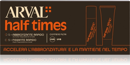 Arval Half Times Fast Tanning Bottle + Tube Set huile protectrice accélérateur de bronzage