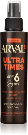 Arval Half Times Ultra Times SPF 6 opaľovací olej na tvár a telo