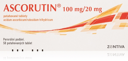 ASCORUTIN ASCORUTIN 20mg/100mg potahované tablety k léčbě zvýšené lámavosti a propustnosti krevních vlásečnic