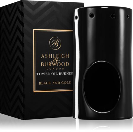 Ashleigh & Burwood London Black and Gold lampă aromaterapie din sticlă