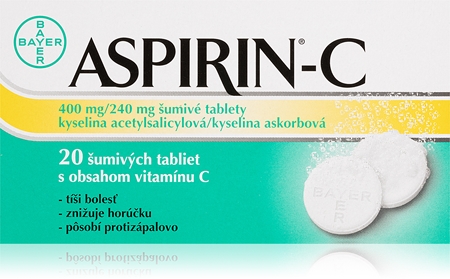 Aspirin Aspirin C 400 mg/240 mg šumivé tablety pri chrípke a prechladnutí