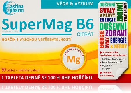 Astina SuperMag B6 tablety pro podporu činnosti nervové soustavy