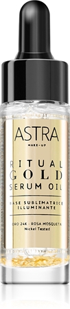 Astra Make-up Ritual Gold Serum Oil Illuminerande sminkprimer Med 24 karats guld