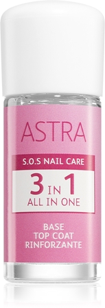 Astra Make-up S.O.S Nail Care 3 in 1 base e top coat per unghie