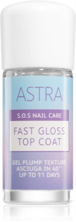 Astra Make-up S.O.S Nail Care Fast Gloss Top Coat vernis de protection brillance intense et une protection parfaite