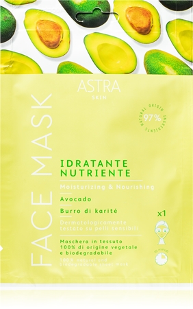 Astra Make-up Skin masque nourrissant en tissu pour un effet naturel