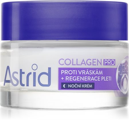 Astrid Collagen PRO Nakts krēms cīņai ar novecošanās pazīmēm ar reģenerējošu efektu