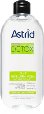 Astrid CITYLIFE Detox micelární voda 3v1 pro normální až mastnou pleť