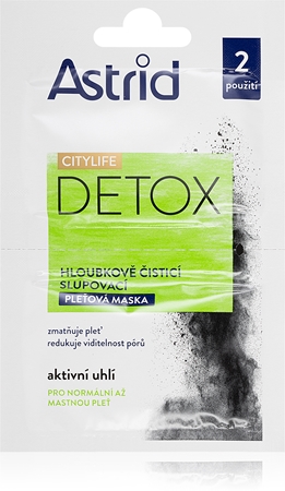 Astrid CITYLIFE Detox masque purifiant au charbon actif