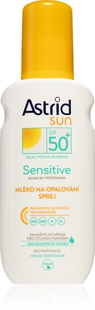 Astrid Sun Sensitive Bräunungsmilch als Spray SPF 50+