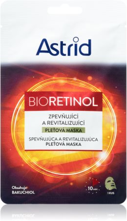 Astrid Bioretinol Stoffmaske für ein sofortiges Straffen und Glätten der Haut mit Vitaminen