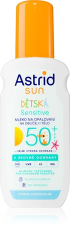 Astrid Sun Sensitive детско мляко за тен SPF 50+
