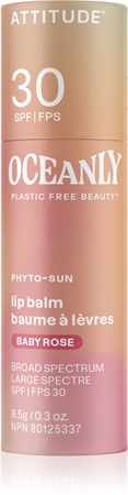 Attitude Oceanly Plastic Free Beauty tónující balzám na rty SPF 30