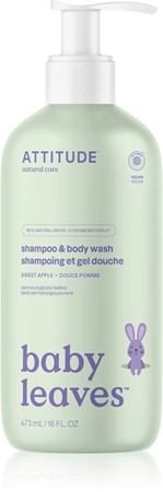Attitude Baby Leaves Shampoo & Body wash Shampoo and Shower Gel for Kids