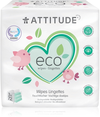 Attitude Eco вологі серветки без запаху