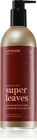 Attitude Super Leaves Bergamot & ylang-ylang šampon a sprchový gel 2 v 1