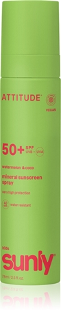 Attitude Sunly Kids Watermelon & Coco Mineral Spray Tanning SPF 50+